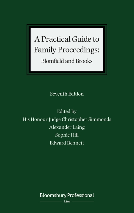 Practical Guide to Family Proceedings: Blomfield and Brooks book jacket