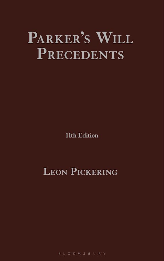 Parker’s Will Precedents book jacket