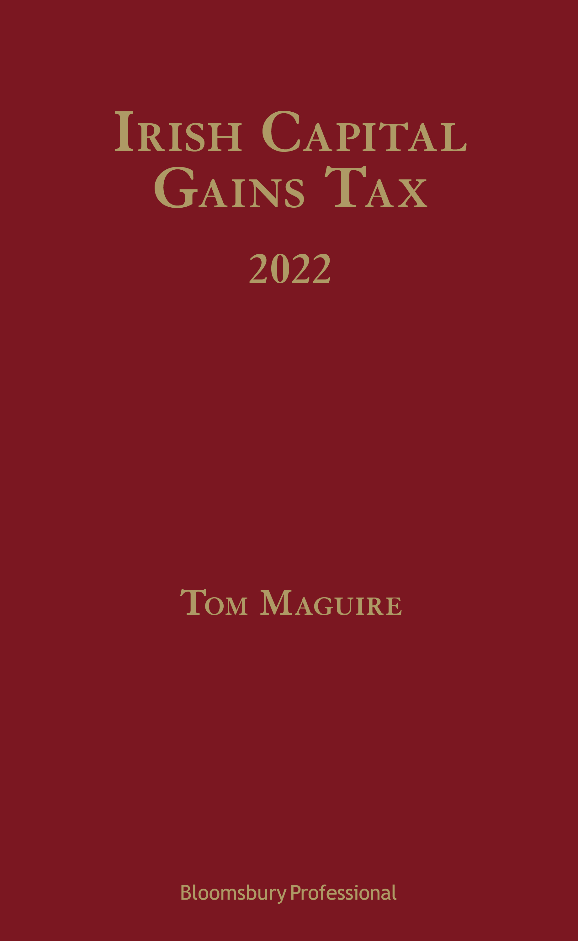 Irish Capital Gains Tax 2022 book jacket