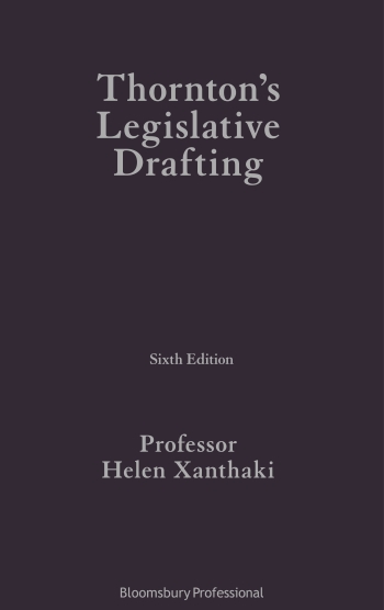 Thornton's Legislative Drafting book jacket